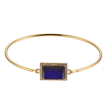 Vòng tay 925 Couture 18K Gold & Fine Silver Plated Bronze & Created Chrystal Bangle chính hãng