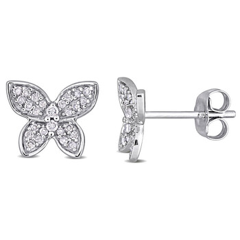 Bông tai Amour 1/5 Ct Diamond Tw Fashion Post Earrings 10K White Gold I3