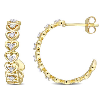 Bông tai Amour 1/5 Ct Diamond Tw Fashion Post Earrings 10K Yellow Gold I3