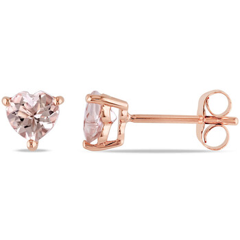 Bông tai Amour 10K Rose Gold 1 Ct Tgw Morganite Solitaire Stud Earrings