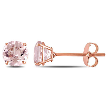 Bông tai Amour 10K Rose Gold 1 Ct Tgw Morganite Stud Earrings