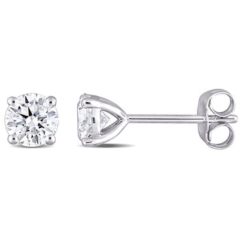 Amour 10K White Gold 1 Ct Tgw Created White Moissanite Stud Earrings 1 Bông tai Amour 10K White Gold 1 Ct Tgw Created White Moissanite Stud Earrings