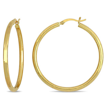 Amour 10K Yellow Gold Hoop Earrings 1 Bông tai Amour 10K Yellow Gold Hoop Earrings