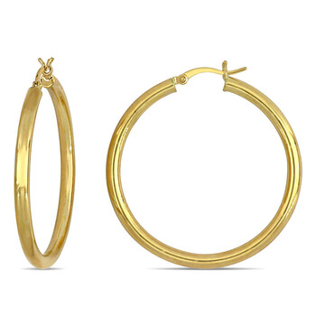 Bông tai Amour 10K Yellow Gold Hoop Earrings