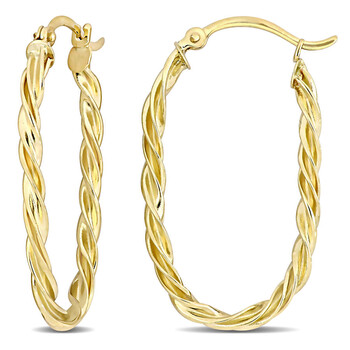 Bông tai Amour 10K Yellow Gold Twisted Hoop Earrings