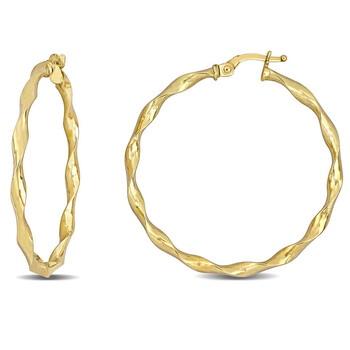 Bông tai Amour 10K Yellow Gold Twisted Hoop Earrings