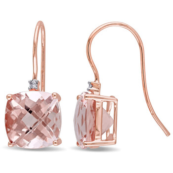 Bông tai Amour 14K Rose Gold 6 4/5 Ct Tgw Morganite Solitaire Hook Earrings