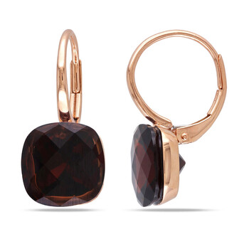 Bông tai Amour 14K Rose Gold 8 1/2 Ct Tgw Garnet Leverback Earrings