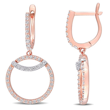 Amour 14K Two-Tone Gold 1/2 Ct Tdw Diamond Cuff Earrings 1 Bông tai Amour 14K Two-Tone Gold 1/2 Ct Tdw Diamond Cuff Earrings