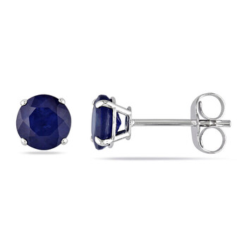 Bông tai Amour 14K White Gold 1 1/5 Ct Tgw Sapphire Stud Earrings