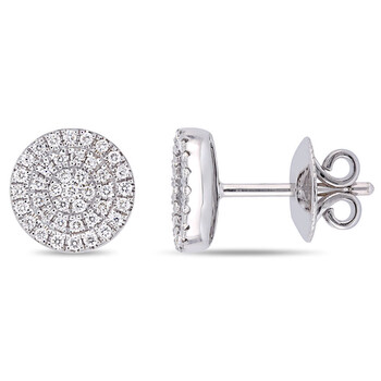 Amour 14K White Gold 1/3 Ct Tdw Diamond Stud Earrings 1 Bông tai Amour 14K White Gold 1/3 Ct Tdw Diamond Stud Earrings