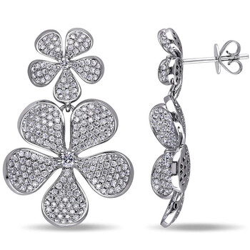 Bông tai Amour 14K White Gold 2 1/4 Ct Tdw Diamond Stud Earrings