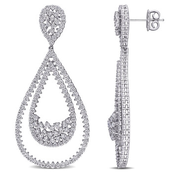 Bông tai Amour 14K White Gold 4 1/8 Ct Tdw Diamond Drop Earrings