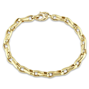 Vòng tay Amour 14K Yellow Gold Men'S Fancy Link Bracelet chính hãng