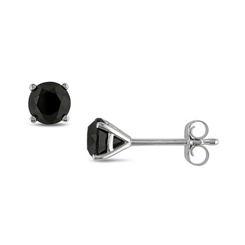 Bông tai Amour 1 Ct Black Diamond Tw Stud Earrings 14K Gold White 14K Gold White