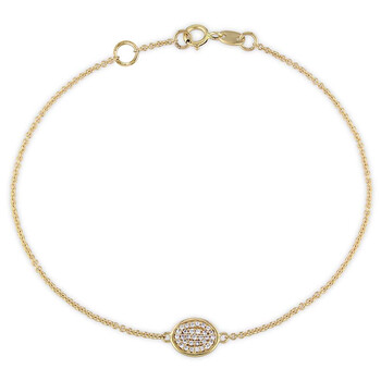 Vòng tay Amour 1/10 Ct Tw Diamond Pave Bracelet In 14K Yellow Gold Jms004822 chính hãng