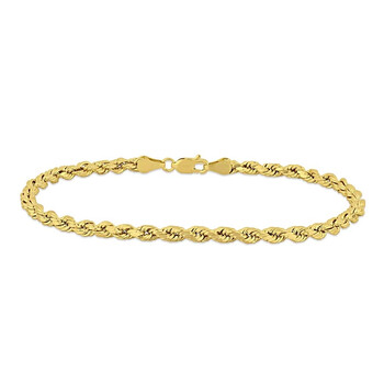 Vòng tay Amour Fashion Men'S Rope Chain Bracelet In 10K Yellow Gold Jms005081 chính hãng