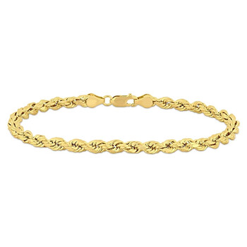 Amour Fashion Men'S Rope Chain Bracelet In 10K Yellow Gold Jms005082 2 Vòng tay Amour Fashion Men'S Rope Chain Bracelet In 10K Yellow Gold Jms005082 chính hãng
