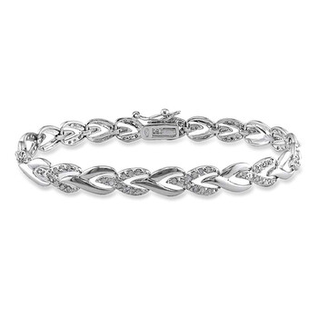 Vòng tay Amour 1 Ct Tw Diamond Bracelet In Sterling Silver Jms005211 chính hãng