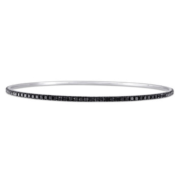 Vòng tay Amour 2 1/4 Ct Black Diamond Tw Bangle 14K White Gold chính hãng
