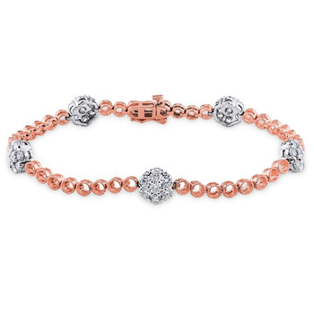 Vòng tay Amour 2 1/2 Ct Diamond Tw Bracelet 14K White Pink Gold Gh Si Length (Inches): 7 chính hãng