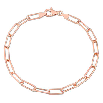 Amour Diamond Cut Oval Link Bracelet In 18K Rose Gold Plated Sterling Silver 1 Vòng tay Amour Diamond Cut Oval Link Bracelet In 18K Rose Gold Plated Sterling Silver chính hãng