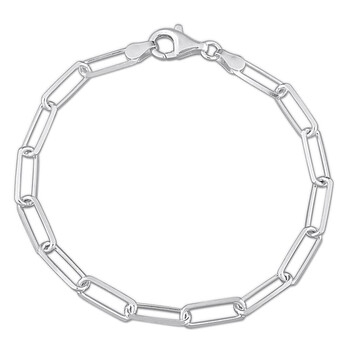 Vòng tay Amour Diamond Cut Oval Link Bracelet In Sterling Silver chính hãng