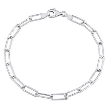 Vòng tay Amour Diamond Cut Oval Link Bracelet In Sterling Silver chính hãng