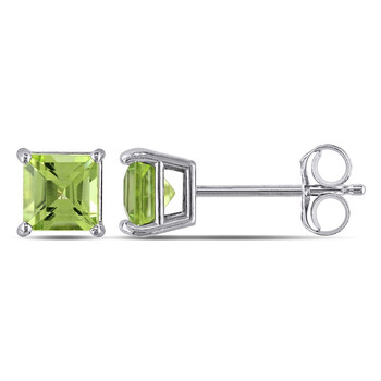 Bông tai Amour 14Kw 5/8Ct Tgw 4X4Mm Square Peridot Earrings Jms003130