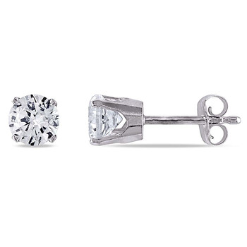 Bông tai Amour 1 1/5 Ct Tgw Round Created White Sapphire Earrings Jms003133