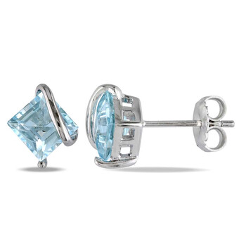 Bông tai Amour 2 3/4 Ct Tgw Blue Topaz Earrings Jms003140