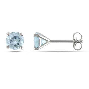 Bông tai Amour 4/5 Ct Tgw Aquamarine Ear Pin Earrings In 14K White Gold Jms003165