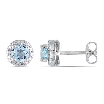 Bông tai Amour 1.06 Ct Tgw Blue Topaz Earrings Jms003176