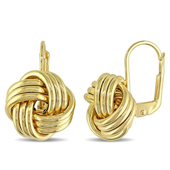 Bông tai Amour Entwined Love Knot Leverback Earrings In 10K Yellow Gold Jms004689