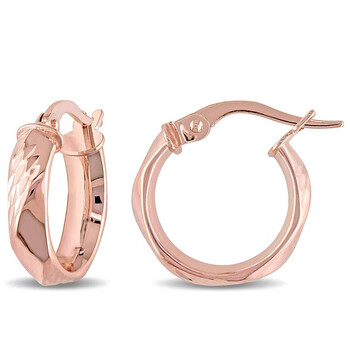 Bông tai Amour Twist Hoop Earrings In 10K Polished Rose Gold Jms004692