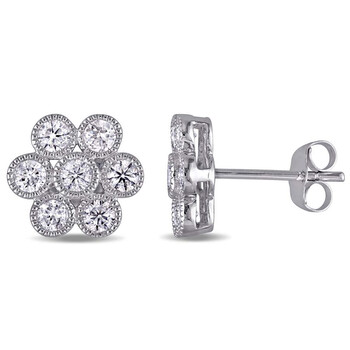 Bông tai Amour 1 Ct Diamond Tw Ear Pin Earrings 14K White Gold Gh Si Jms005136