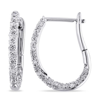 Bông tai Amour 1/2 Ct Diamond Tw Ear Pin Earrings 10K White Gold Gh I2;I3 Jms005140