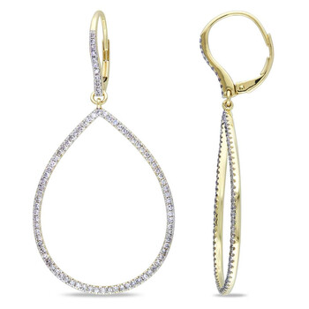 Amour 4/5 Ct Diamond Tw Leverback Earrings 14K Yellow Gold Gh Si Jms005145 2 Bông tai Amour 4/5 Ct Diamond Tw Leverback Earrings 14K Yellow Gold Gh Si Jms005145