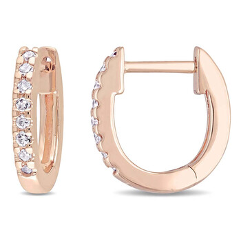 Bông tai Amour 1/10 Ct Diamond Tw Cuff Earrings 10K Pink Gold Gh I1;I2 Jms005152