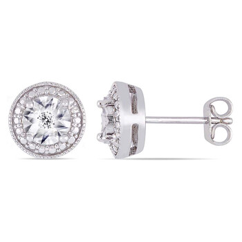 Bông tai Amour 0.04 Ct Diamond Tw Ear Pin Earrings Silver I3 Jms005171