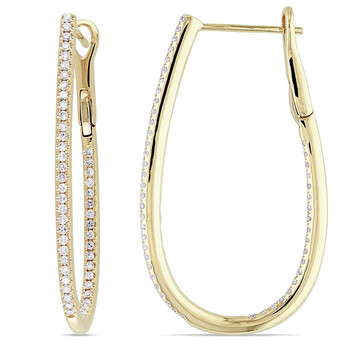 Bông tai Amour 1/2 Ct Diamond Tw Cuff Earrings 14K Yellow Gold Gh Si Jms005447