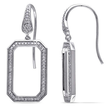 Bông tai Amour 1/2 Ct Diamond Tw Charm Earrings 14K White Gold Gh Si Jms005452