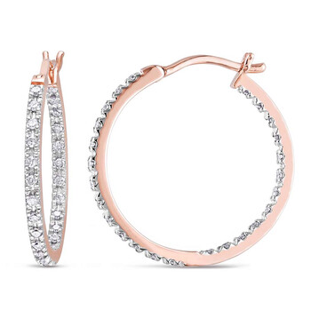 Bông tai Amour 10K Yellow Gold 1/10 Ct Tdw Diamond Cuff Earrings