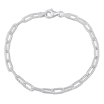 Vòng tay Amour Fancy Cut Oval Link Bracelet In Sterling Silver chính hãng