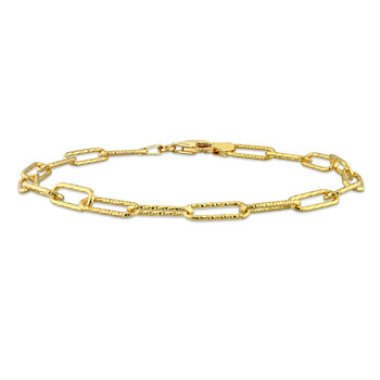 Amour Fancy Paperclip Chain Bracelet In 18K Yellow Gold Plated Sterling Silver 2 Vòng tay Amour Fancy Paperclip Chain Bracelet In 18K Yellow Gold Plated Sterling Silver chính hãng