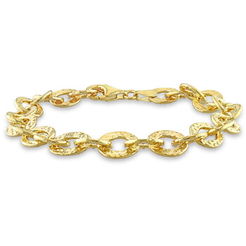 Vòng tay Amour Fancy Rolo Chain Bracelet In 18K Yellow Gold Plated Sterling Silver chính hãng