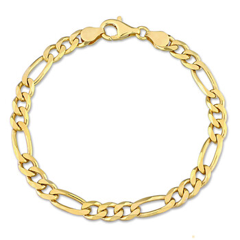 Amour Figaro Chain Bracelet In 18K Yellow Gold Plated Sterling Silver 2 Vòng tay Amour Figaro Chain Bracelet In 18K Yellow Gold Plated Sterling Silver chính hãng