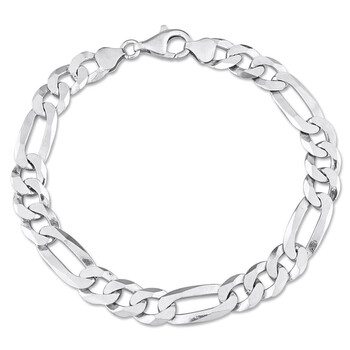 Vòng tay Amour Flat Figaro Chain Bracelet In Sterling Silver chính hãng