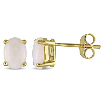 Bông tai Amour Opal Stud Earrings In 10K Yellow Gold