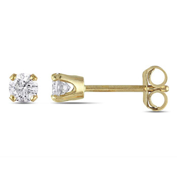 Bông tai Amour 1/4 Ct Tw Diamond Stud Earrings 10K Yellow Gold